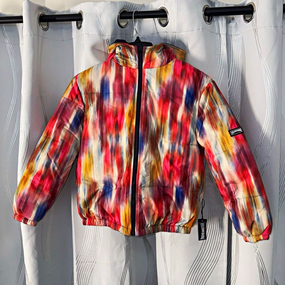Vilebrequin Abstract Multicolor Hooded Puffer Jacket unisex size 10
